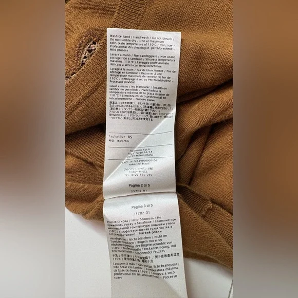 RED VALENTINO Cashmere Silk Bow Back Sweater Camel Luxury Designer Knit XS - Picture 6 of 7